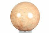Polished Peach Moonstone Sphere - Madagascar #245994-1